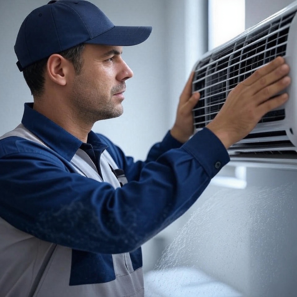 اختبار أداء المكيف بعد التنظيف