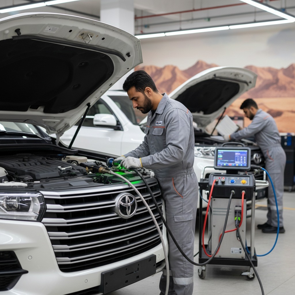 فحص وصيانة مكيف السيارة - فني متخصص