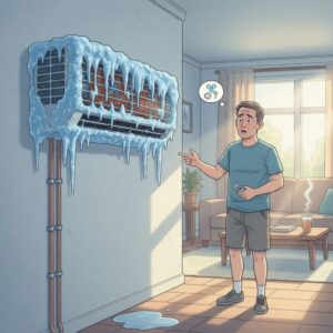 تجمّد المكيف أو الملفات | الأسباب والحلول السريعة قبل استدعاء الفني