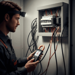 تسريب أو خلل في التوصيلات الكهربائية