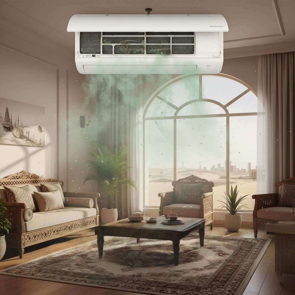 رائحة عفنة من المكيف | الأسباب والحلول السريعة تبوك والسعودية 2025